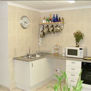Picture Of White Microwave Oven In Kitchen